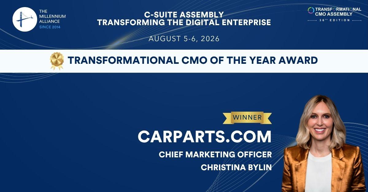 Christina Bylin, CMO at CarParts.com, Recognized as Transformational CMO of the Year!