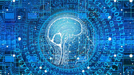 Brain in a sea of binary code