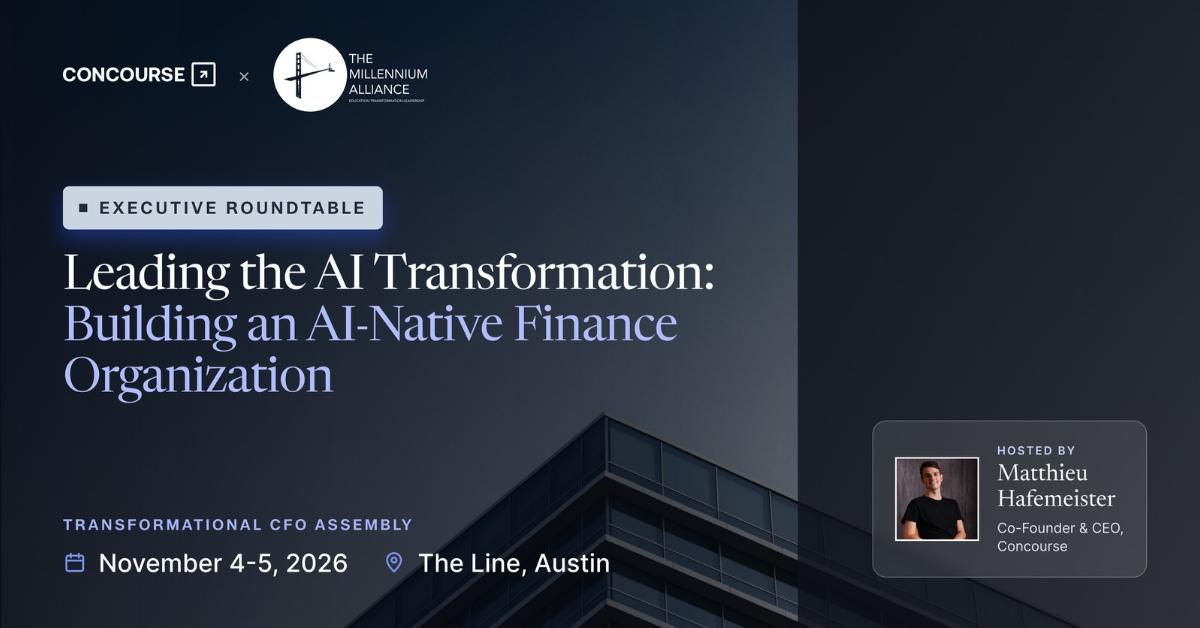 Leading the AI Transformation: Building an AI-Native Finance Organization with Concourse