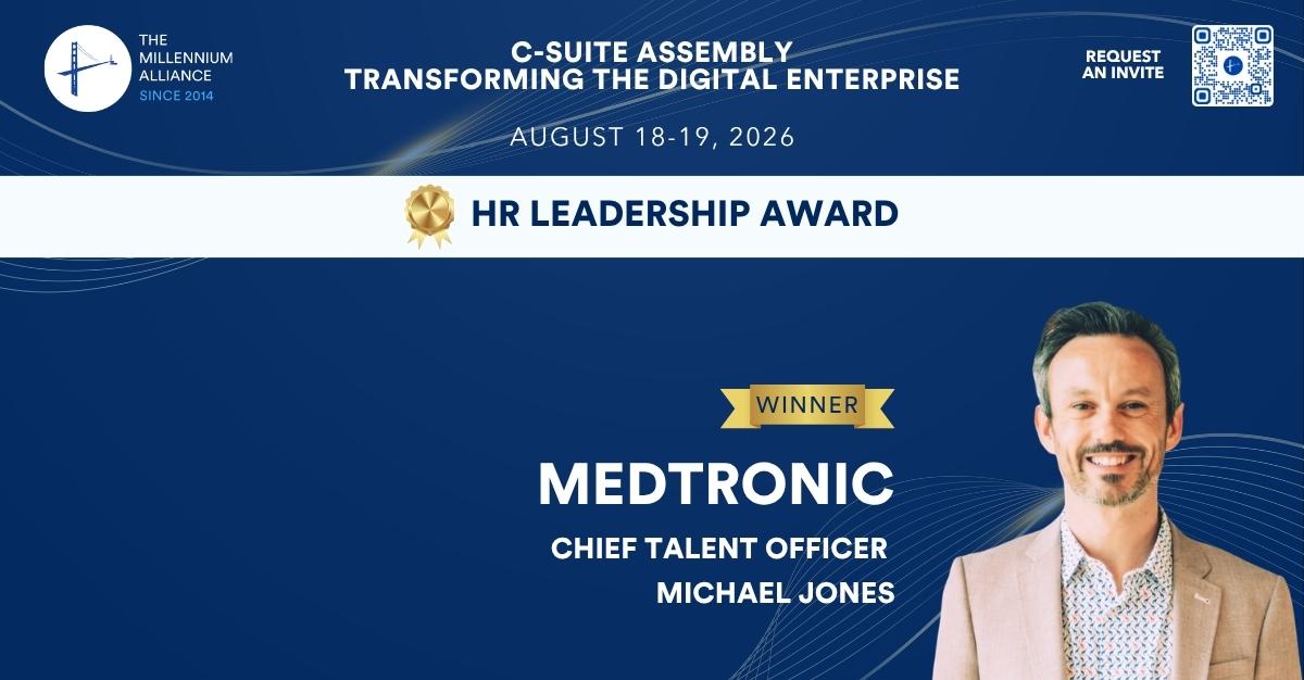 Michael Jones, Chief Talent Officer at Medtronic, Recognized with the HR Leadership Award!
