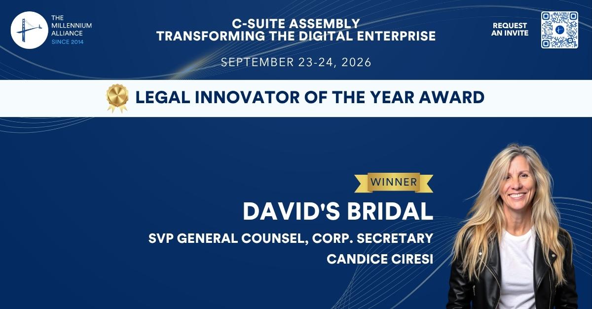 Candice Ciresi, SVP General Counsel, Corp. Secretary at David’s Bridal, Recognized with the Legal Innovator of the Year Award!