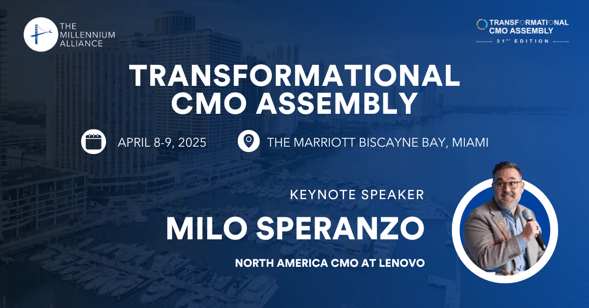 Milo Speranzo, North America CMO at Lenovo, Keynotes Our Transformational CMO Assembly on April 8-9 in Miami!