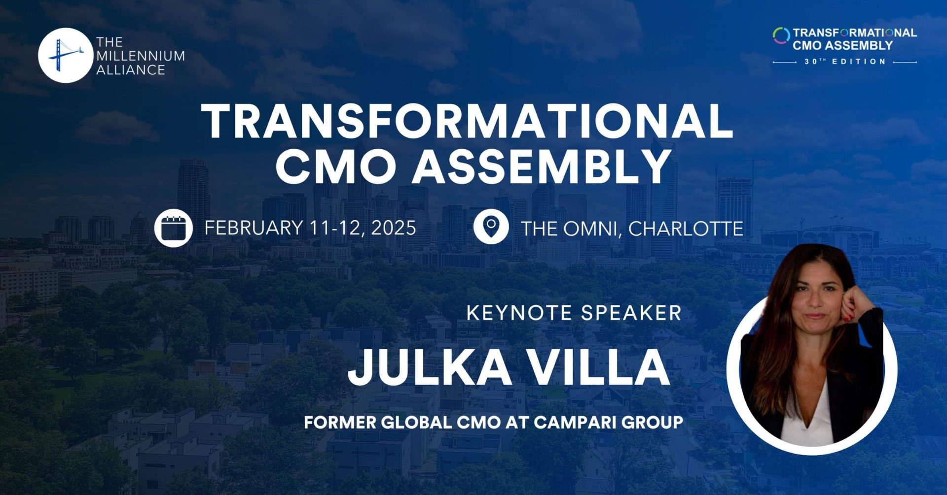 Julka Villa, Former Global CMO at Campari Group Keynotes Our Transformational CMO Assembly on February 11-12 in Charlotte!