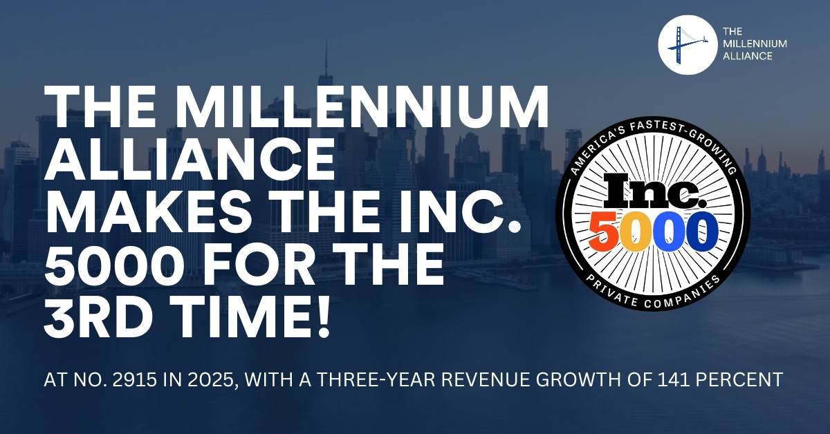 The Millennium Alliance Goes Back-To-Back & Lists On The Prestigious 2025 Inc. 500 Ranking No. 2915 of America’s Fastest-Growing Private Companies