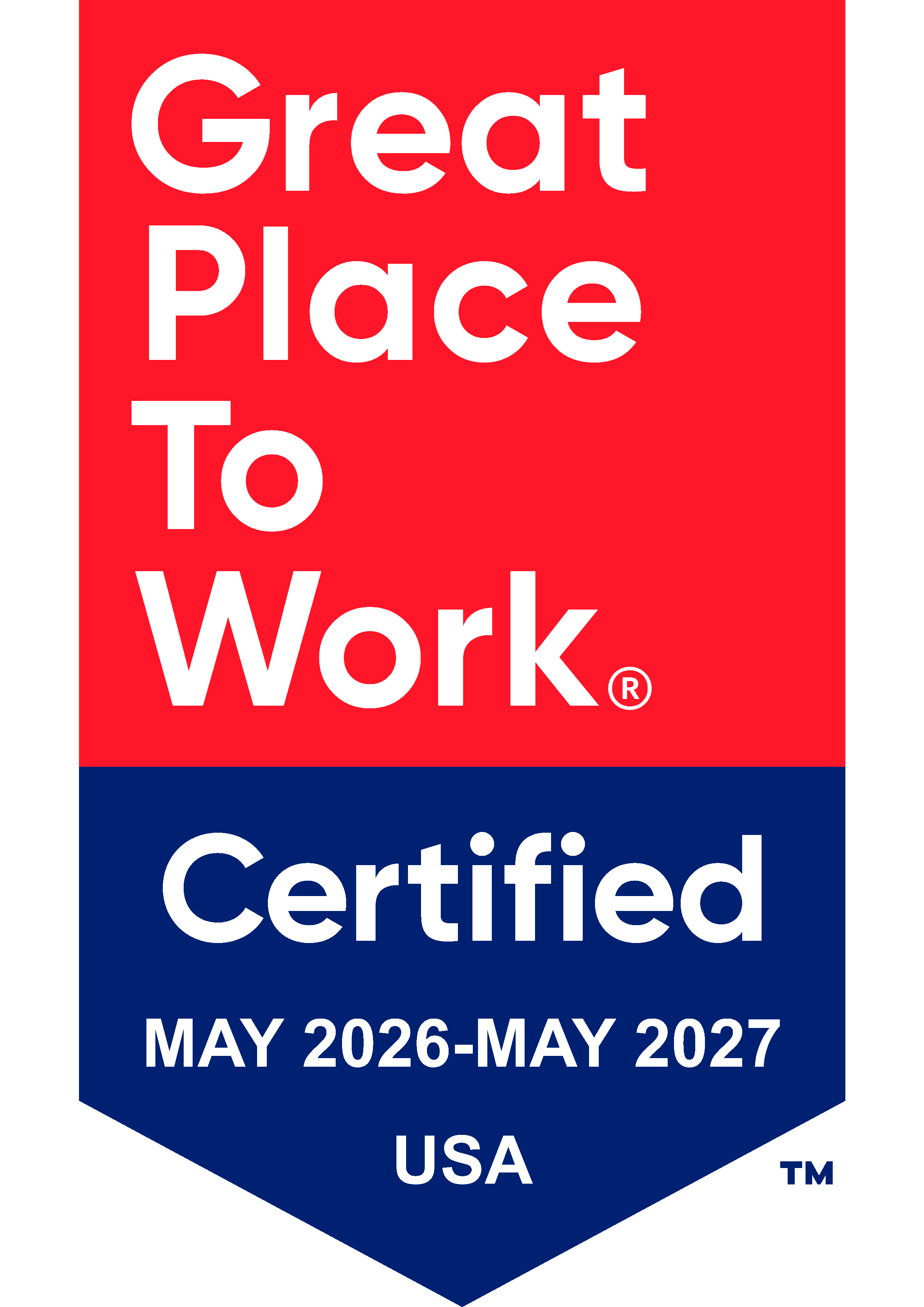 Great Place To Work Certified USA (May 2026 - May 2027)