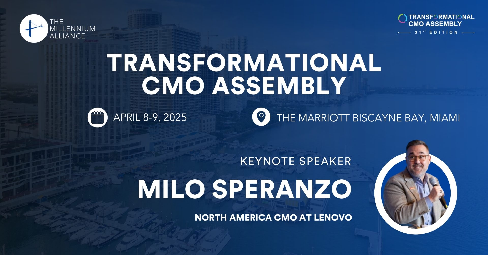 Milo Speranzo, North America CMO at Lenovo, Keynotes Our Transformational CMO Assembly on April 8-9 in Miami!