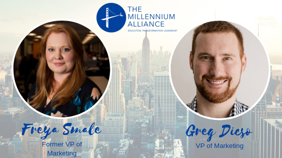 Freya Smale and Greg Dicso Millenium Alliance Team