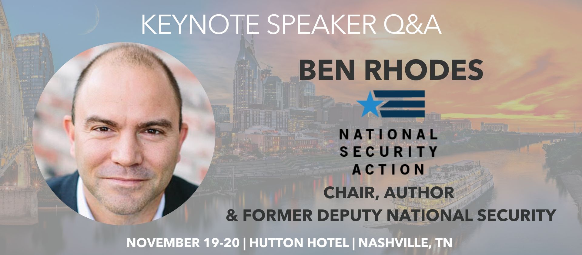 Ben Rhodes Keynote Speaker Q&A National Security Action Millennium Alliance