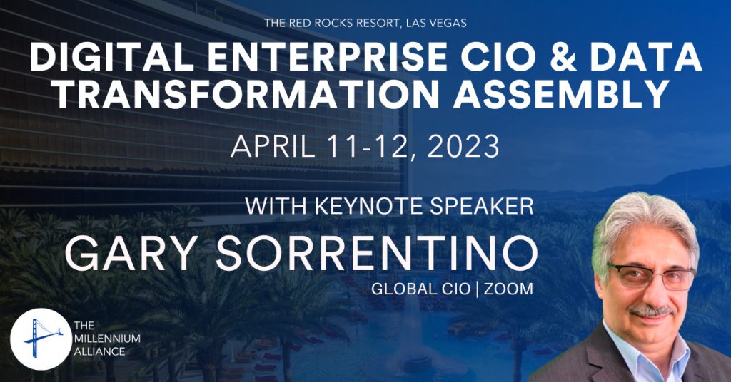 Gary Sorrentino, Global CIO at Zoom Keynotes our Digital Enterprise CIO & Data Transformation Assembly!